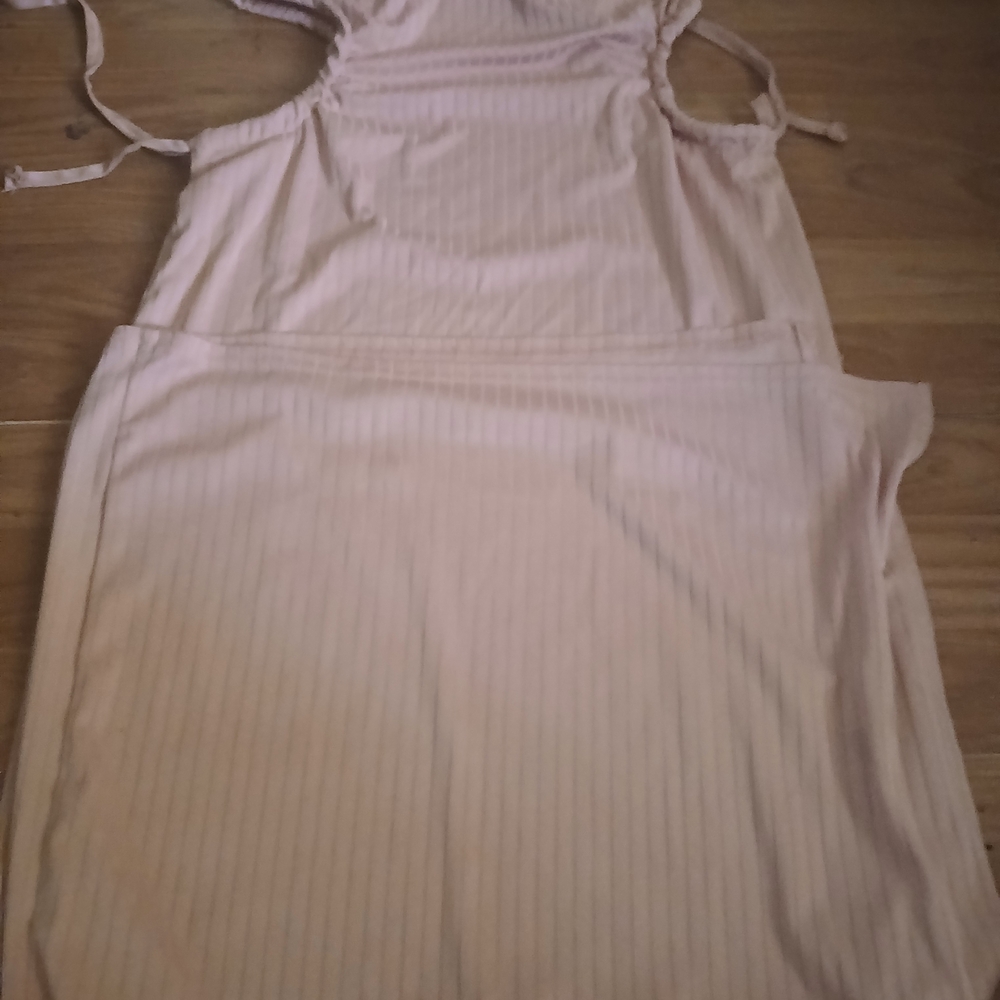 Sleeveless Pink Striped Dress